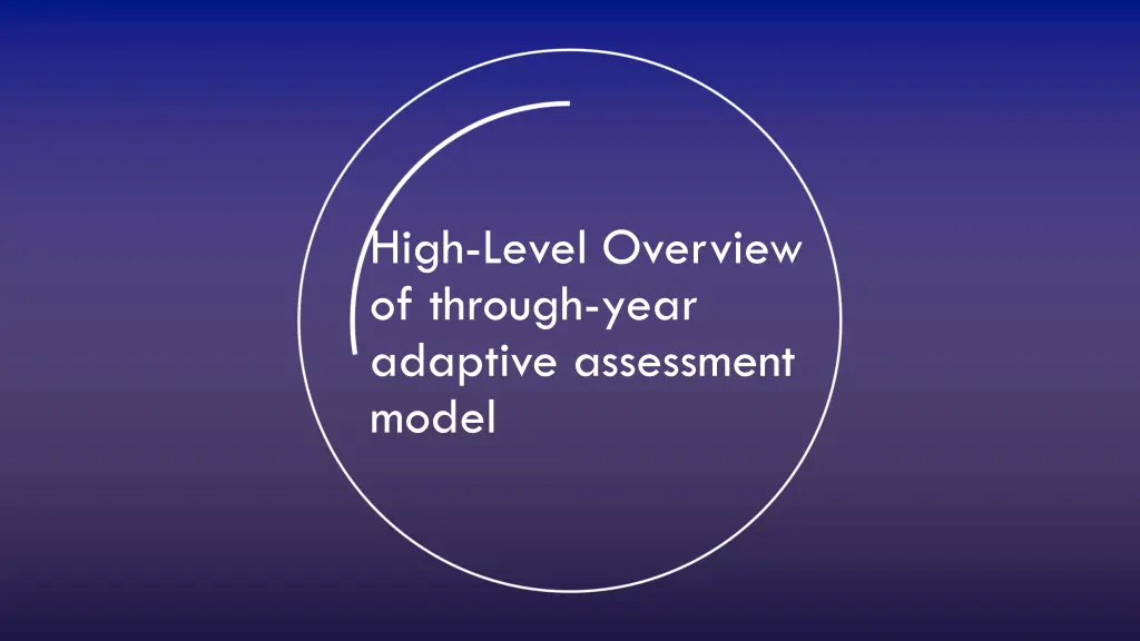 high level overview of through year adaptive