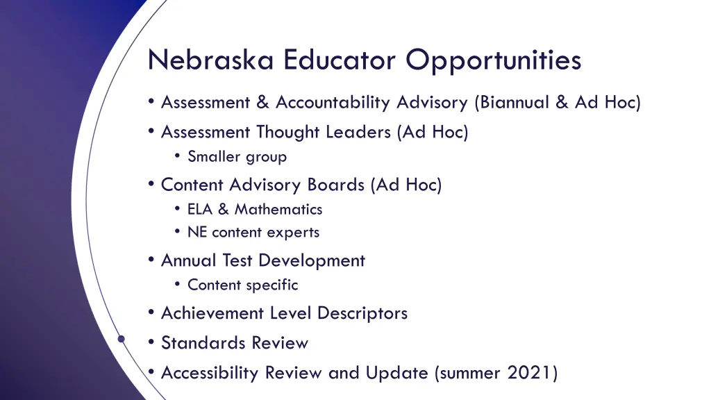 nebraska educator opportunities