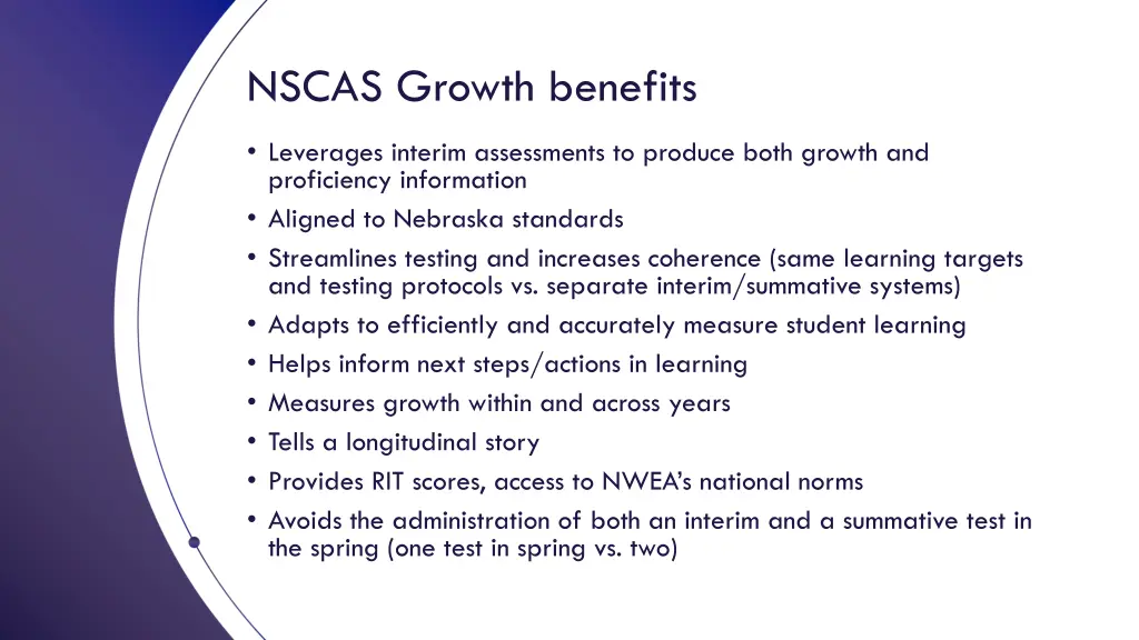 nscas growth benefits