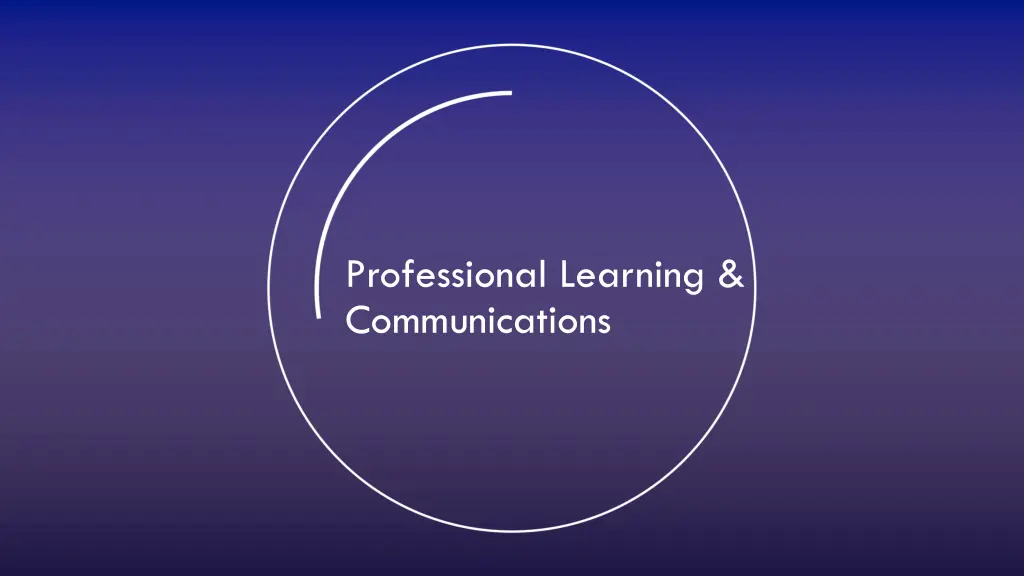 professional learning communications