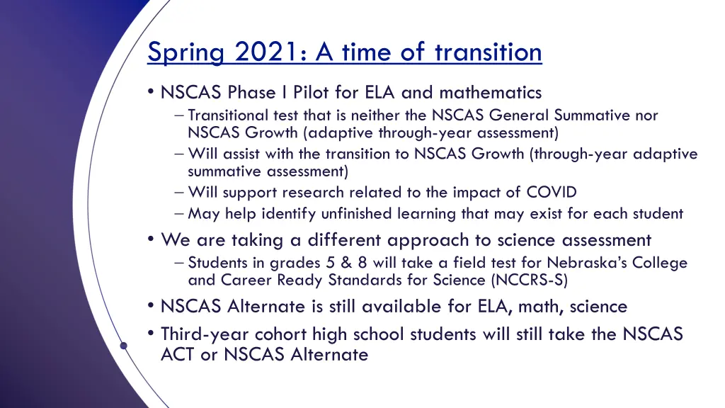 spring 2021 a time of transition