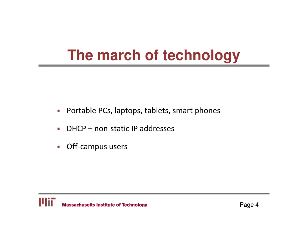 the march of technology