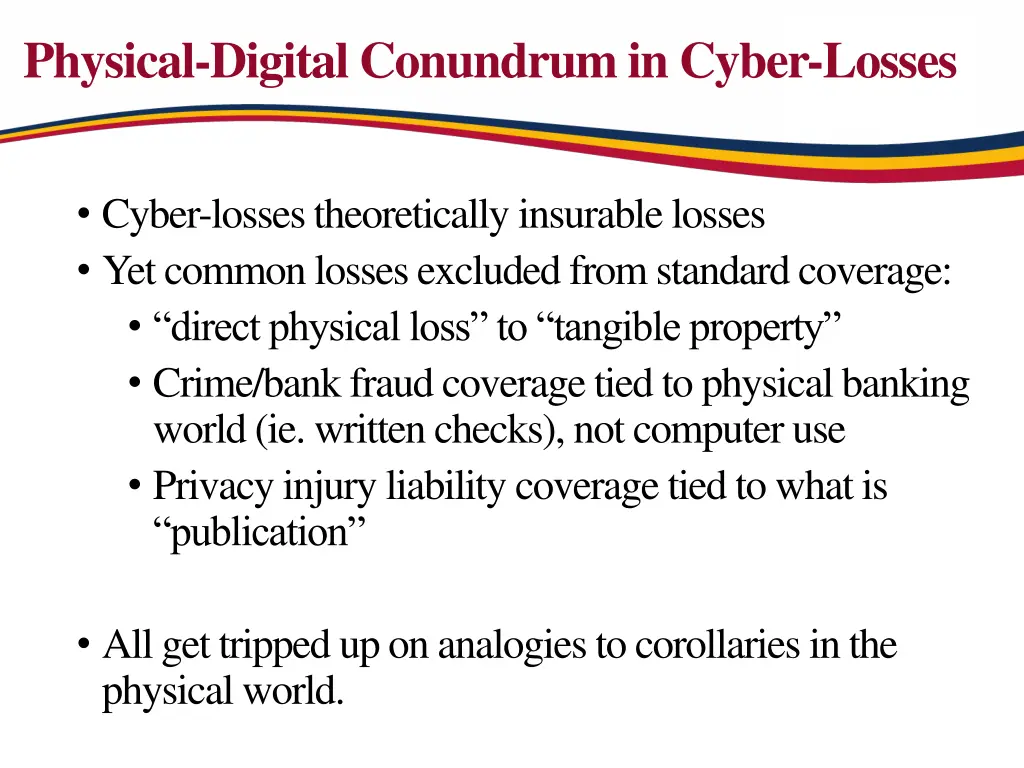 physical digital conundrum in cyber losses