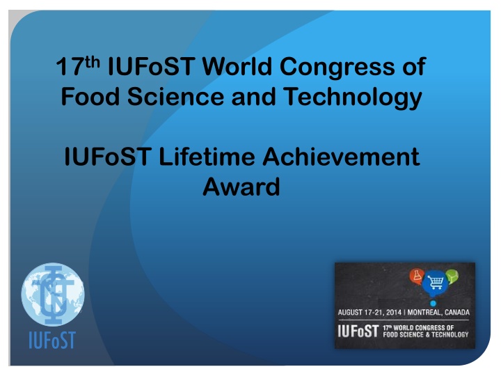 17 th iufost world congress of food science