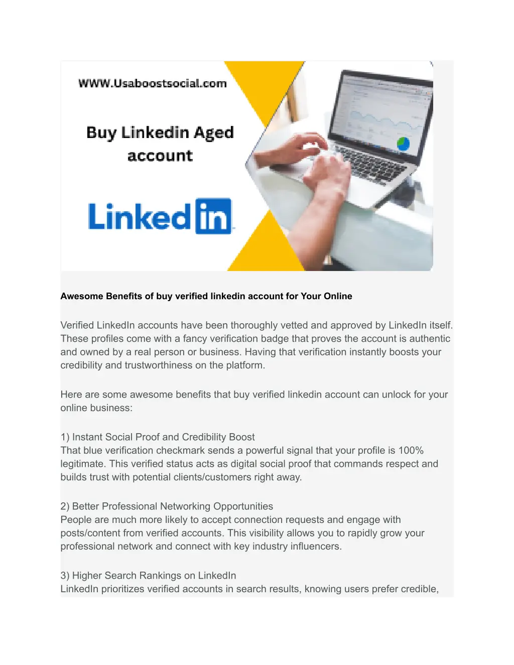 awesome benefits of buy verified linkedin account