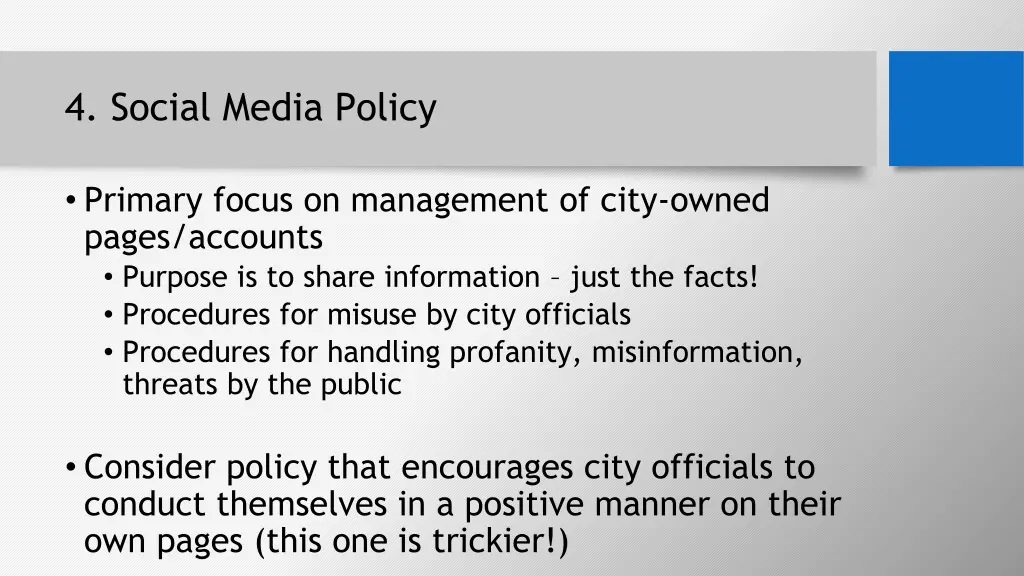 4 social media policy