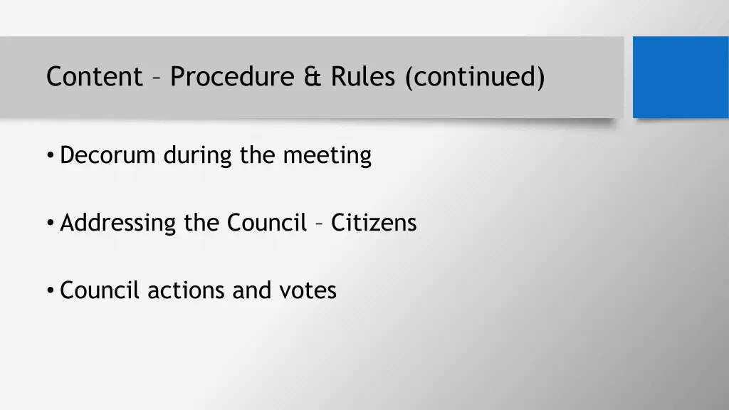 content procedure rules continued 1