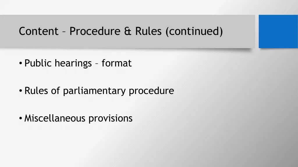 content procedure rules continued 2