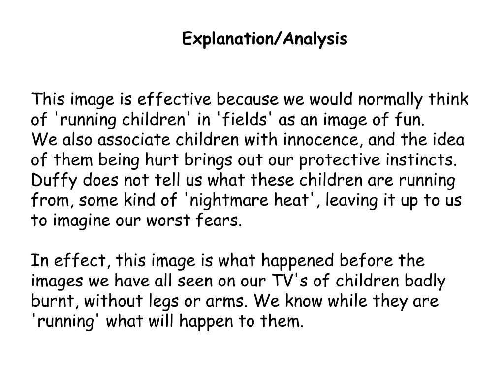 explanation analysis