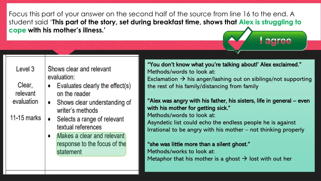 focus this part of your answer on the second half 3