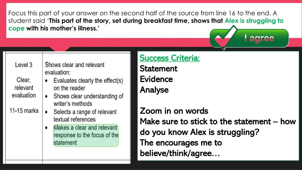 focus this part of your answer on the second half 5