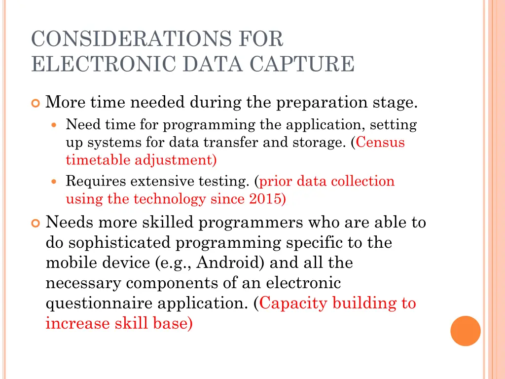 considerations for electronic data capture 1