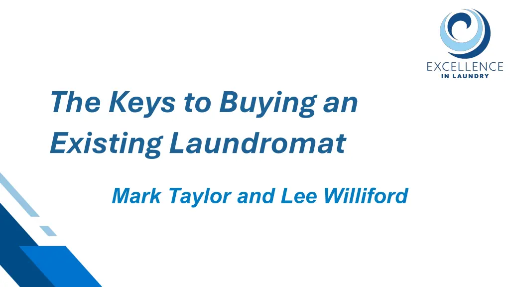 the keys to buying an existing laundromat