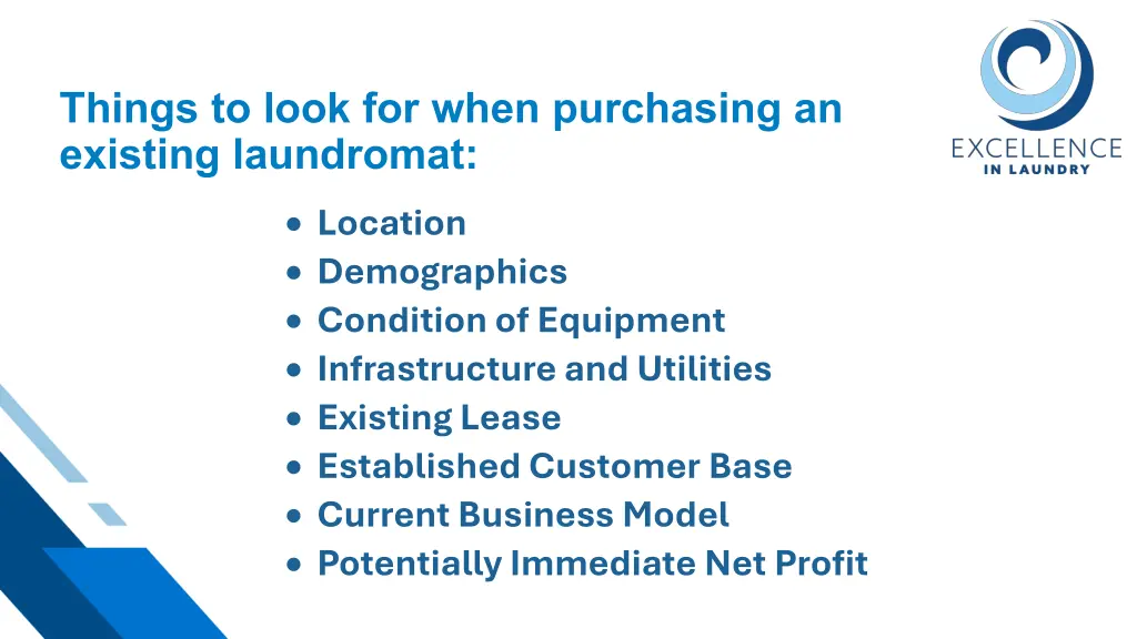 things to look for when purchasing an existing