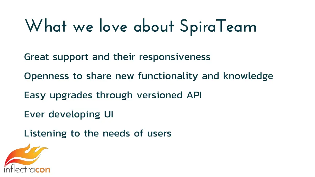 what we love about spirateam