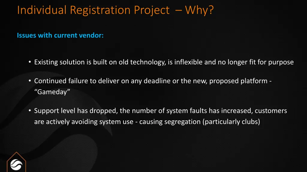 individual registration project why 1