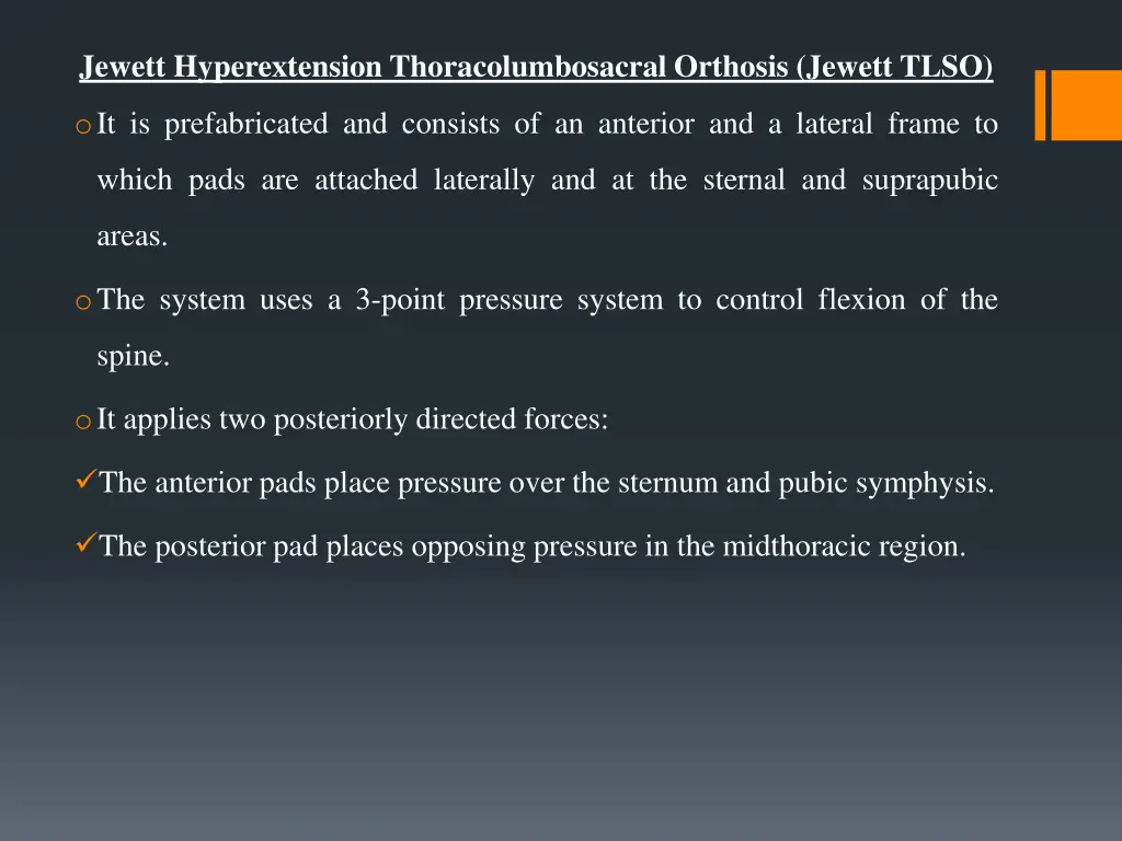 jewett hyperextension thoracolumbosacral orthosis