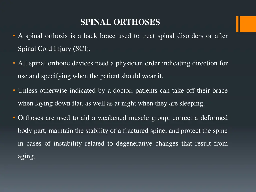 spinal orthoses 1