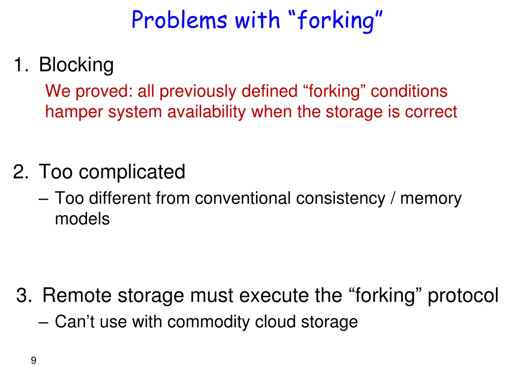 problems with forking