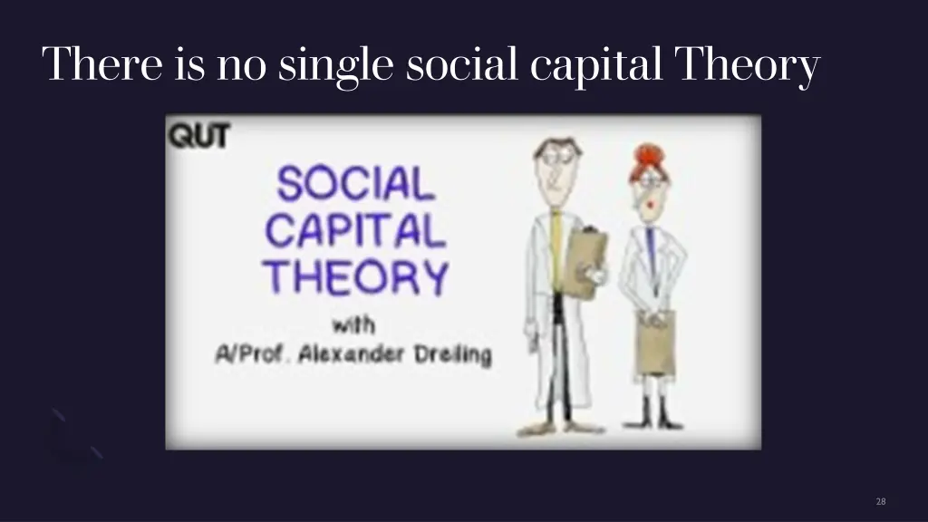 there is no single social capital theory