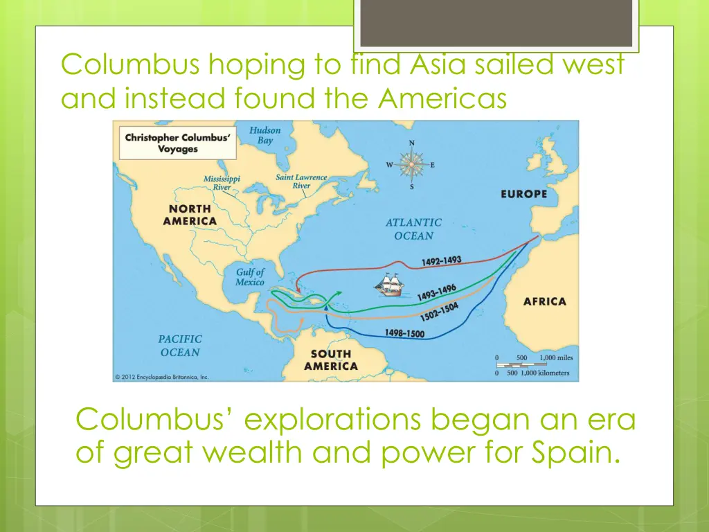 columbus hoping to find asia sailed west