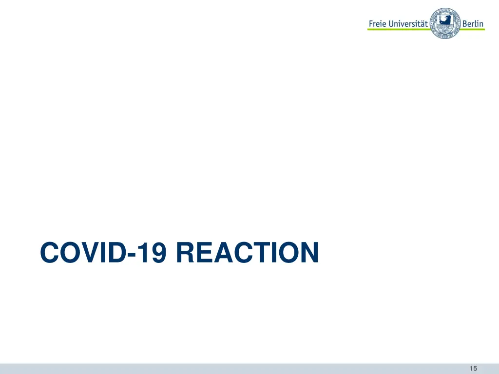 covid 19 reaction