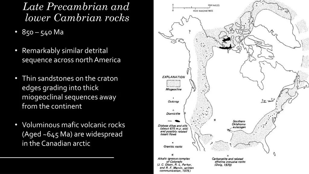 late precambrian and lower cambrian rocks