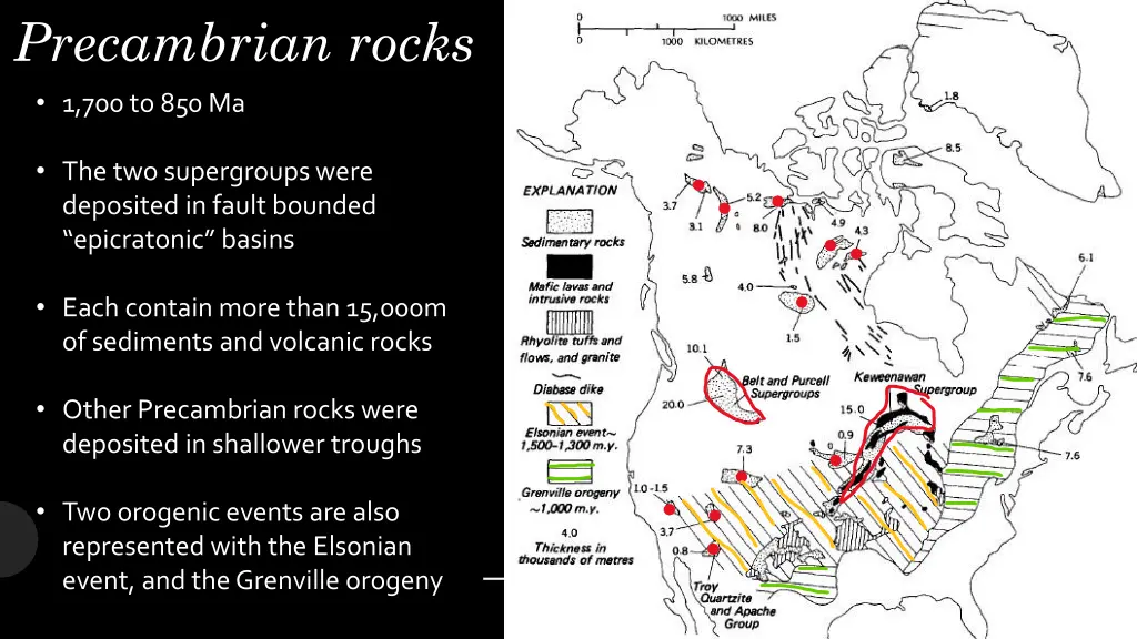 precambrian rocks 1 700 to 850 ma