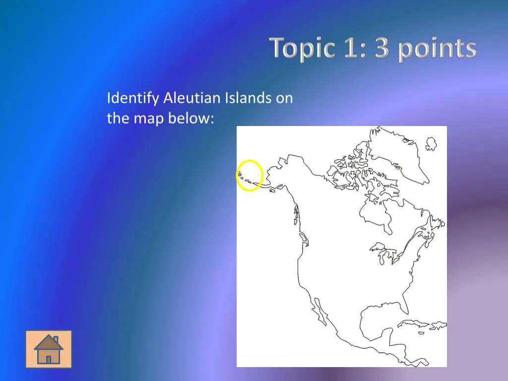 identify aleutian islands on the map below