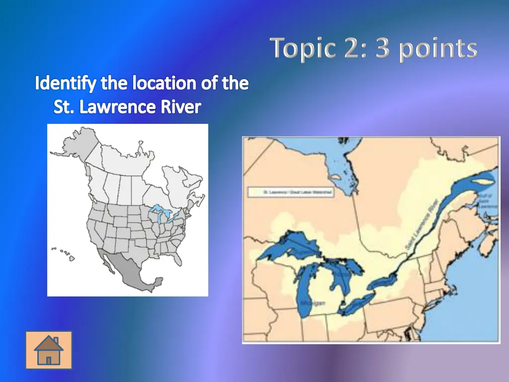 identify the location of the st lawrence river