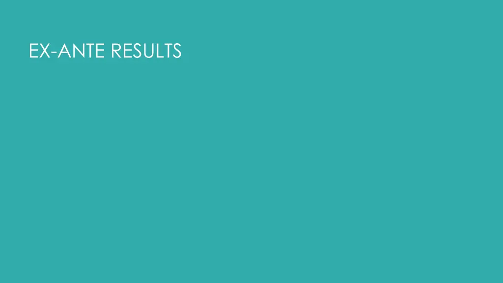 ex ante results