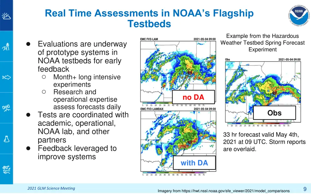 real time assessments in noaa s flagship testbeds