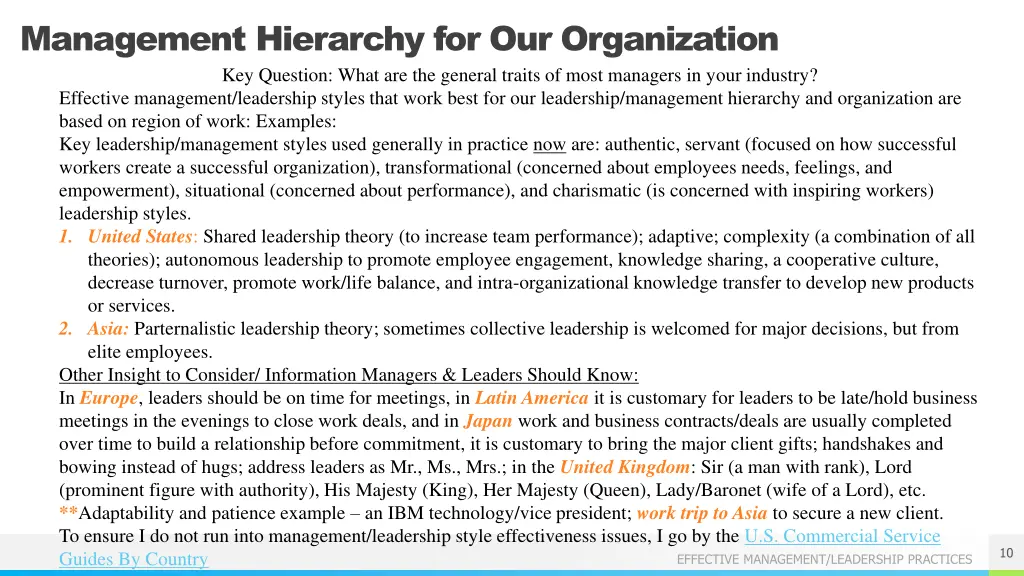 management hierarchy for our organization 2