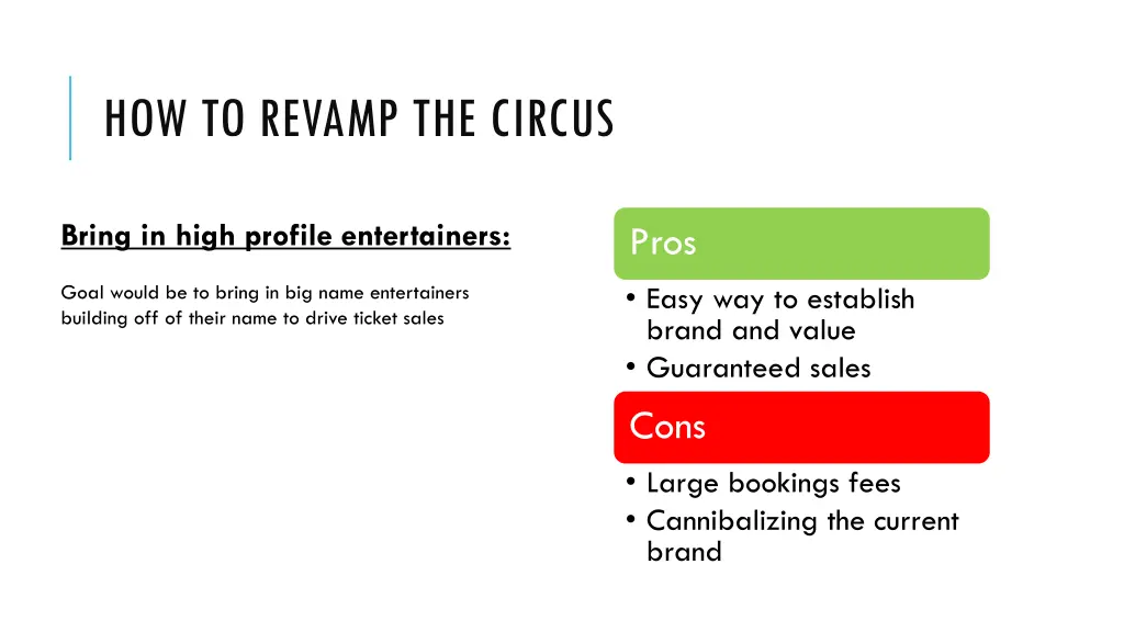 how to revamp the circus 2