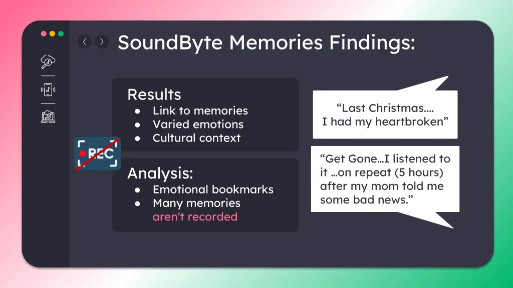 soundbyte memories findings 1