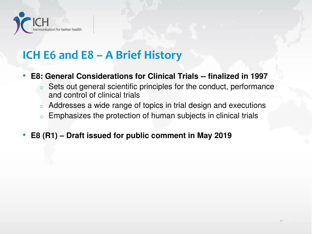 ich e6 and e8 a brief history 1