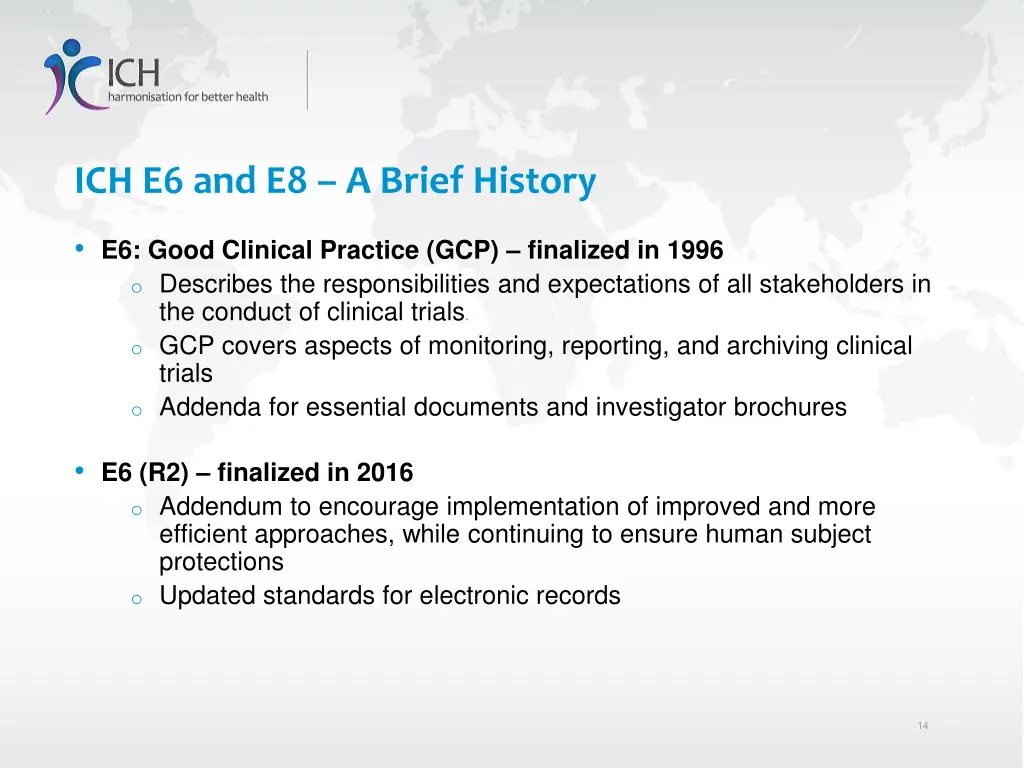 ich e6 and e8 a brief history