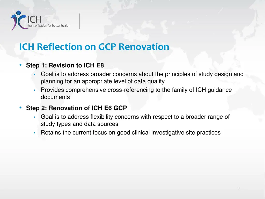 ich reflection on gcp renovation