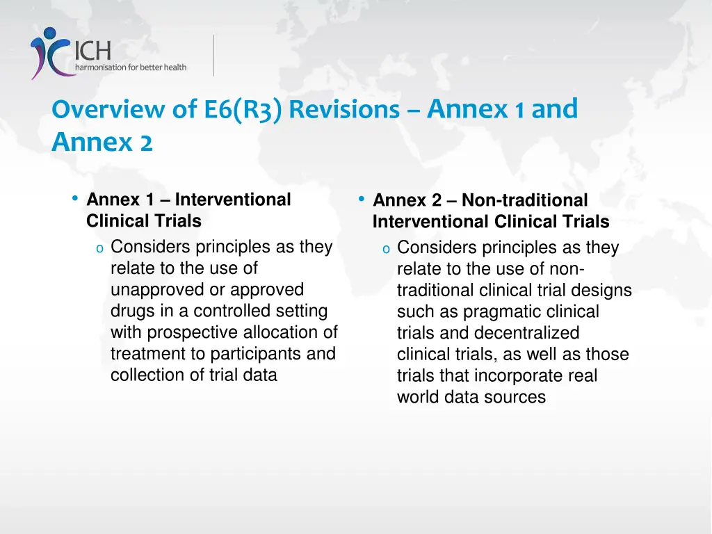 overview of e6 r3 revisions annex 1 and annex 2