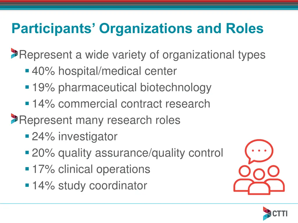 participants organizations and roles