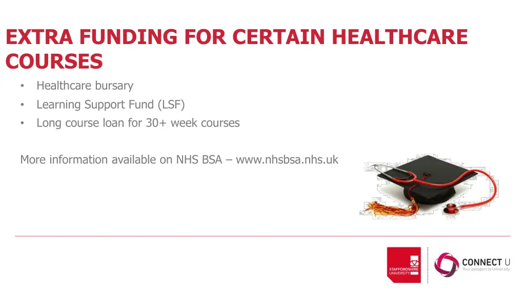 extra funding for certain healthcare courses