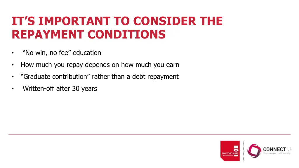 it s important to consider the repayment