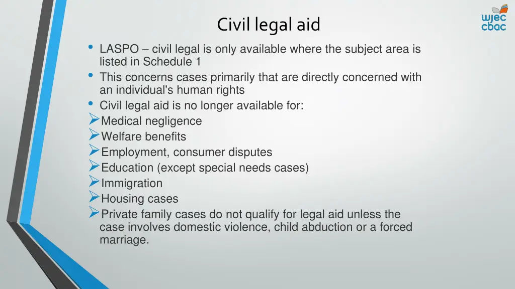 civil legal aid