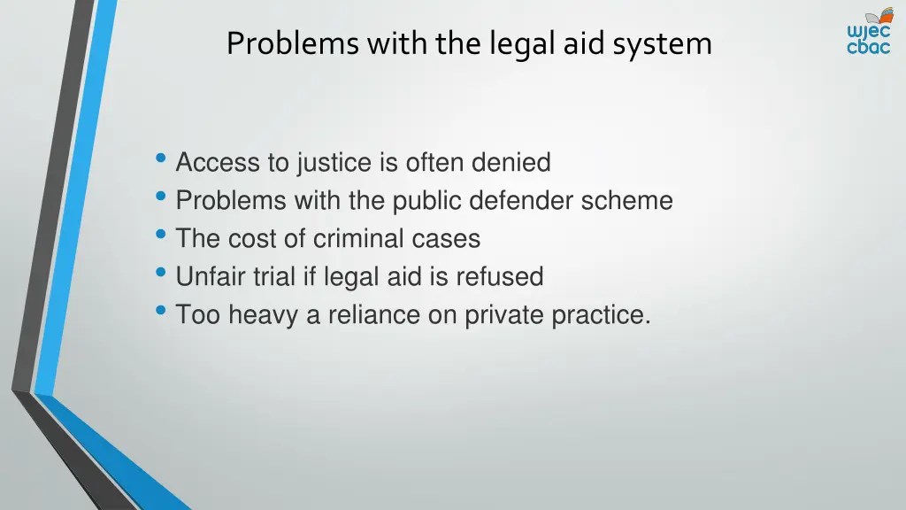 problems with the legal aid system