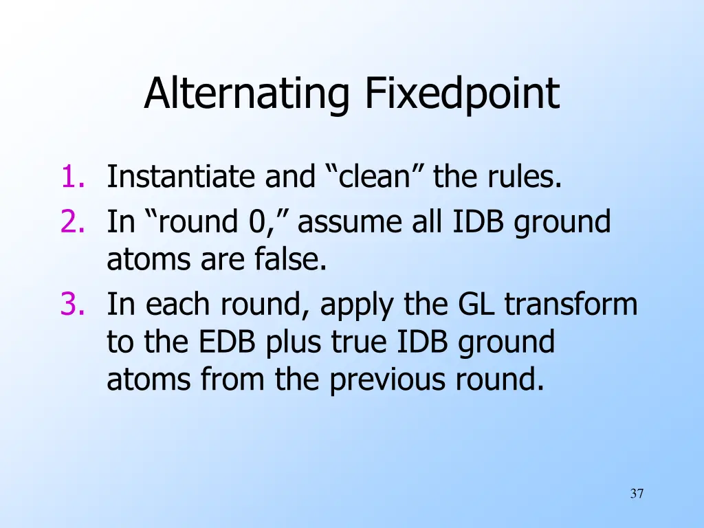 alternating fixedpoint