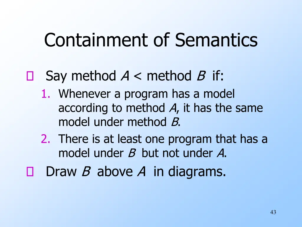 containment of semantics