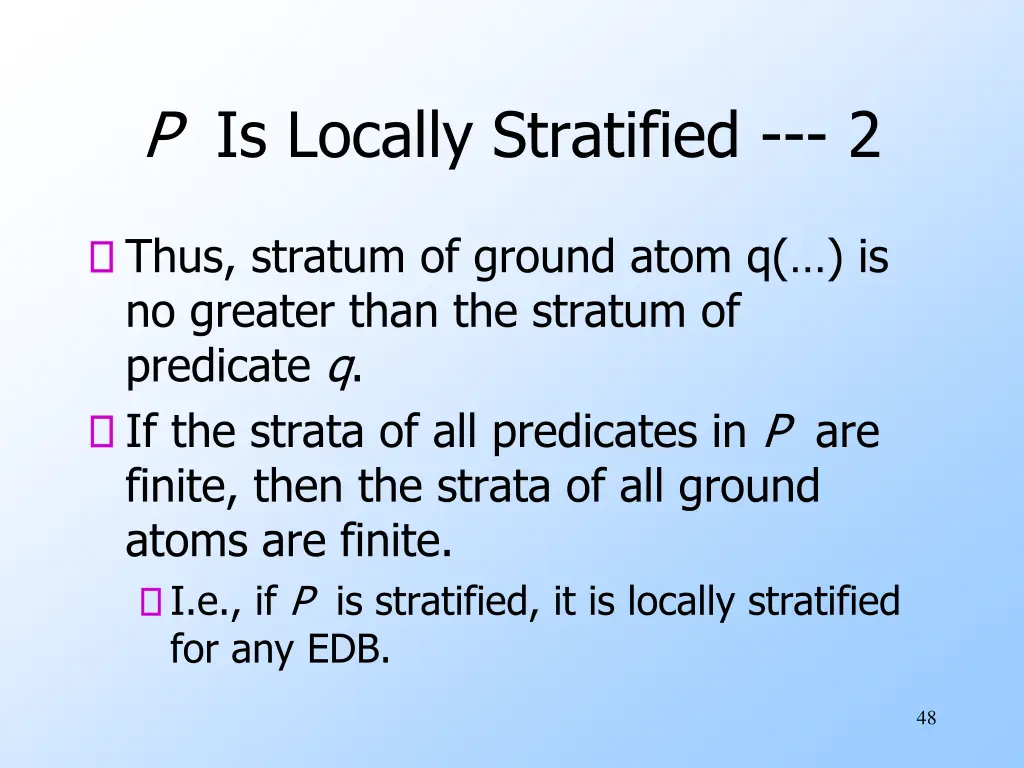 p is locally stratified 2