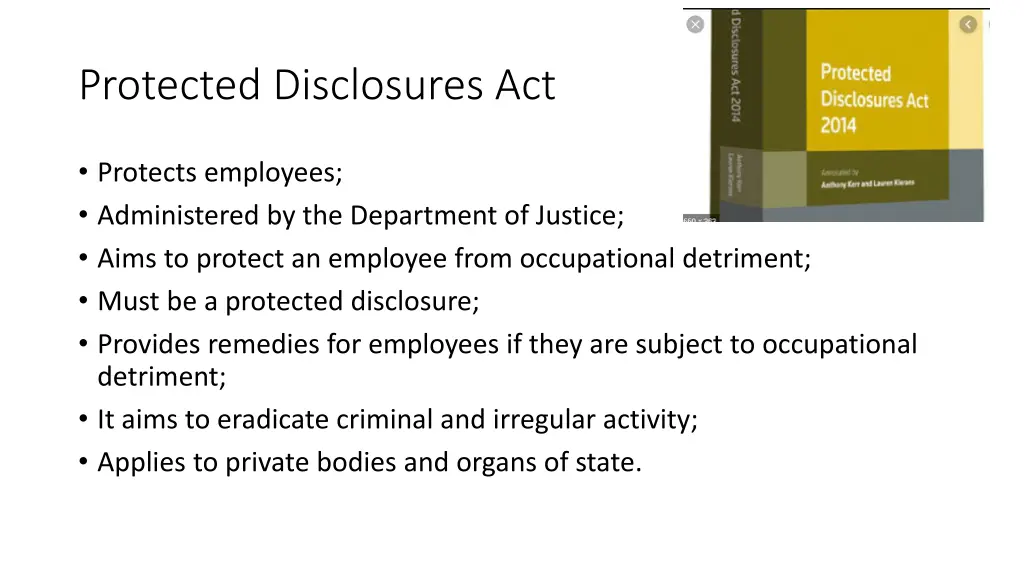 protected disclosures act