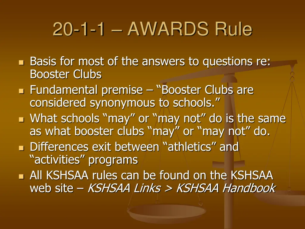 20 1 1 awards rule