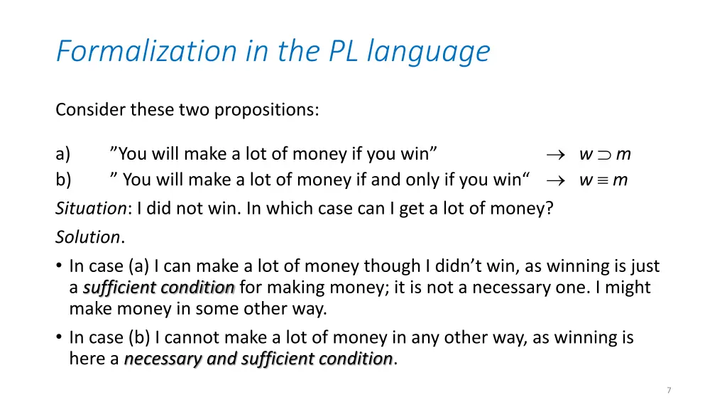 formalization in the pl language 5